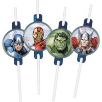 Contiene : 1 x 4 Pajas Piedras del Infinito de los Avengers - Reciclables