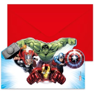 6 invitaciones Avengers Infinity Stones