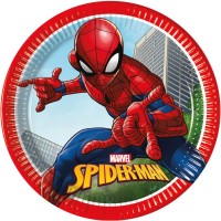 8 platos de Spiderman Crime Fighter