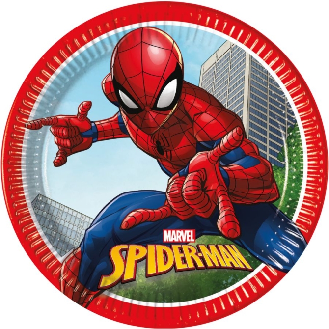 8 platos de Spiderman Crime Fighter 