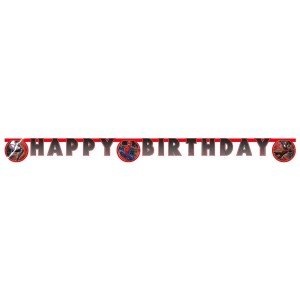 Guirnalda de letras Happy Birtdhay Spiderman World Of Webs