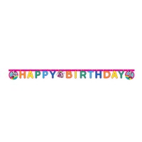 Guirnalda de letras Happy Birtdhay Minnie Rainbow