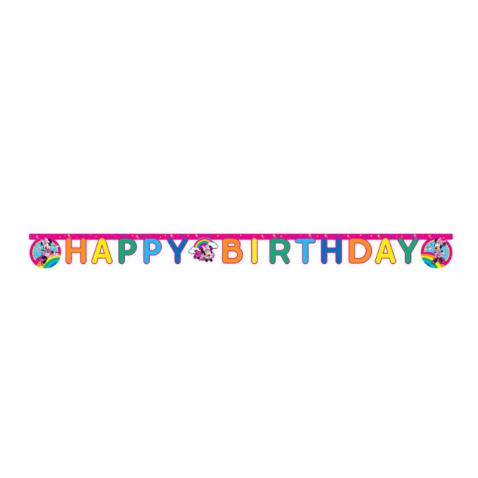 Guirnalda de letras Happy Birtdhay Minnie Rainbow 