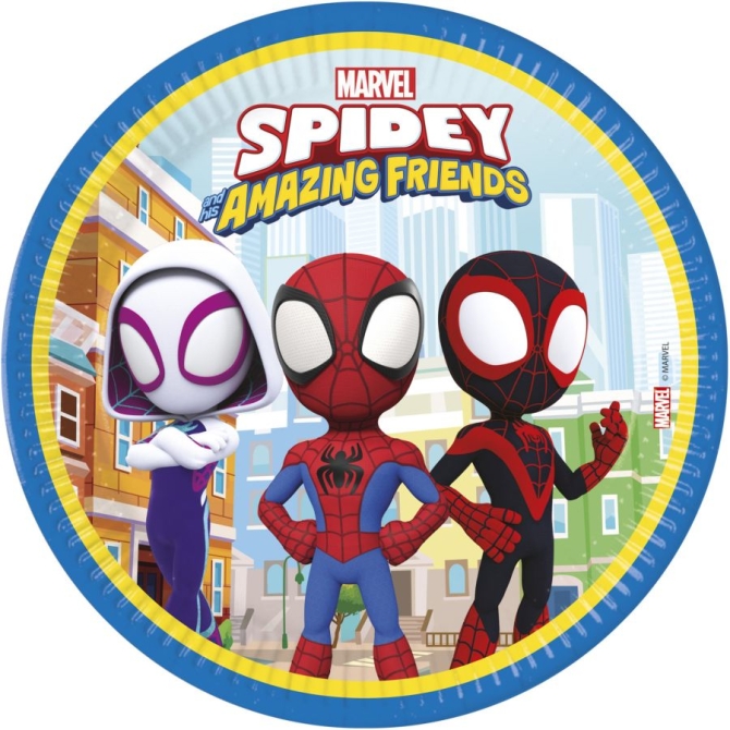 8 platos Spidey 