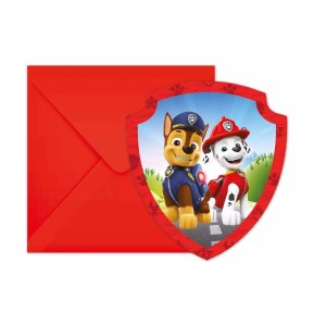 6 invitaciones Paw Patrol Rescue Heroes