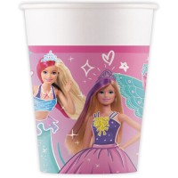 Contiene : 1 x 8 vasos Barbie Fantasy