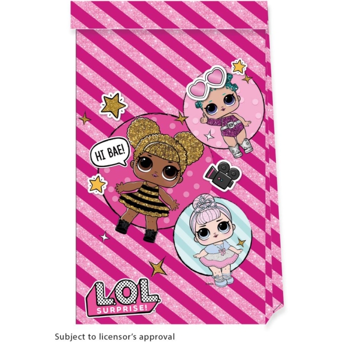 4 bolsas de regalo LOL Surprise rosa 