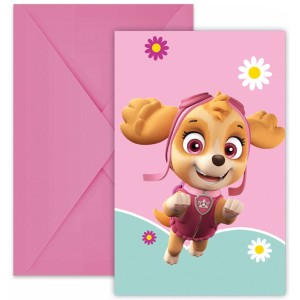 6 Invitaciones Skye et Everest (Paw Patrol)