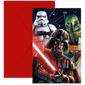 6 Invitaciones Star Wars Galaxy