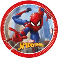 8 Platos Pequeos Spiderman Crime Fighter