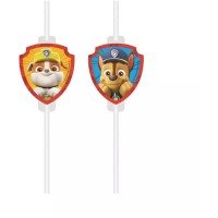 4 pajitas Paw Patrol Rescue Heroes