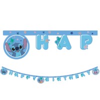 Guirnalda de banderines Happy Birthday Stitch