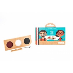 Kit de maquillaje orgnico de 3 colores de pirata y Ladybug. n1