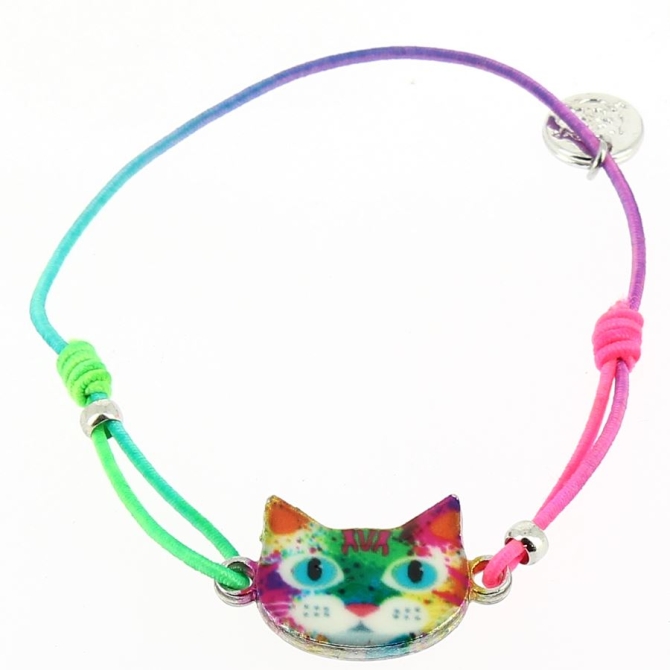 1 Pulsera de Cordón Elástico - Gato 