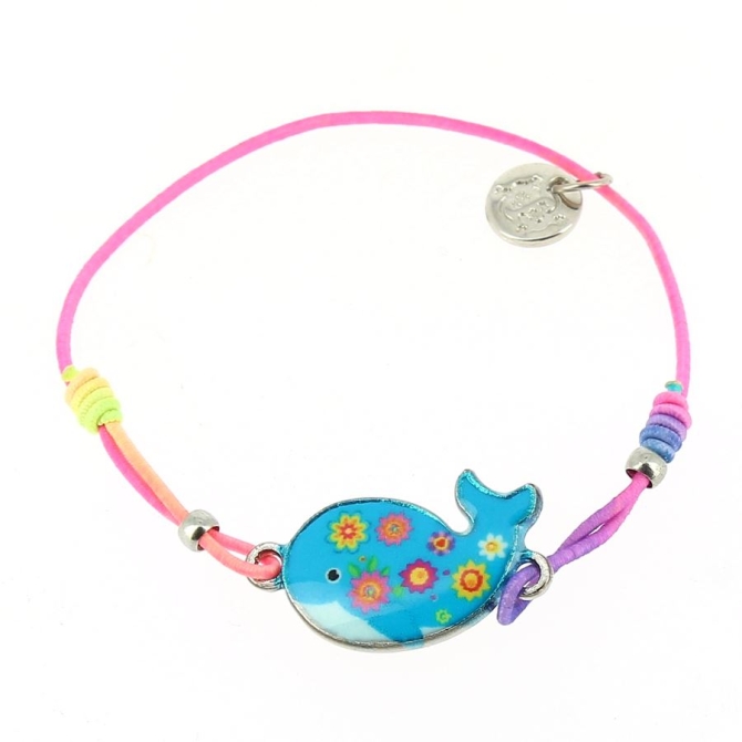 1 Pulsera de Cordn Elstico - Tiburn / Ballena 