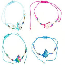 1 Pulsera Cordn Cuentas - Unicornio. n2