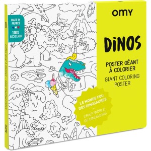 Pster gigante para colorear - Dinos