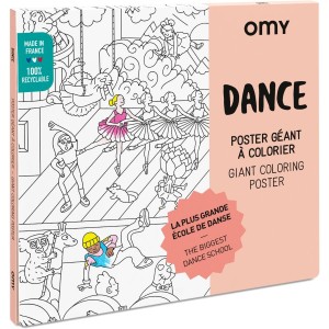 Cartel gigante para colorear - Danza