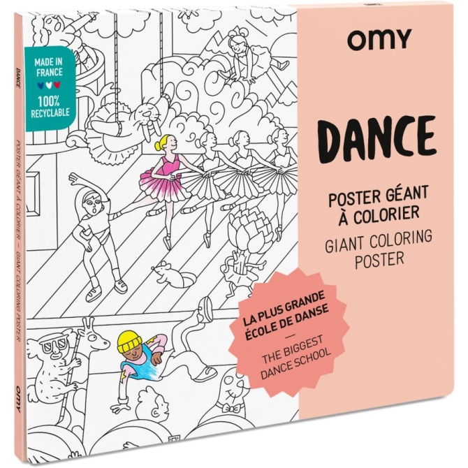 Cartel gigante para colorear - Danza 