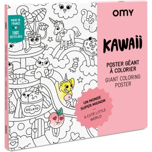 Cartel gigante para colorear - Kawaii