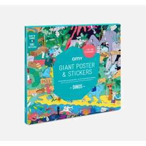 Pster gigante para decorar - Dinos (+ pegatinas)