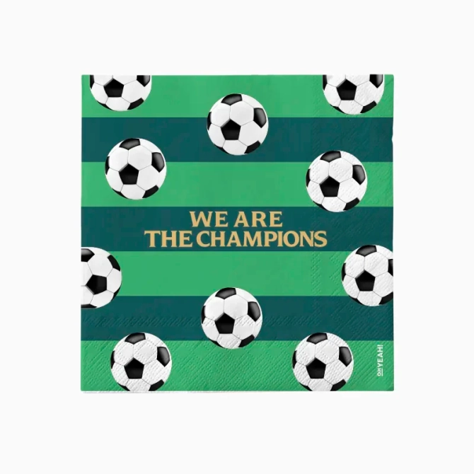 20 servilletas We Are The Champions fiesta f�tbol 