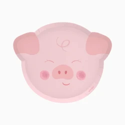 6 Platos pequeños de Crazy Farm: Vacas, cerdos y pollitos. n°1