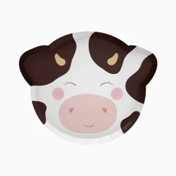 6 Platos pequeños de Crazy Farm: Vacas, cerdos y pollitos. n°3