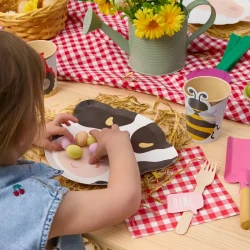 6 Platos pequeños de Crazy Farm: Vacas, cerdos y pollitos. n°6