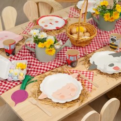 6 platos pequeños Granja Loca ovejas / perros / gallinas. n°4