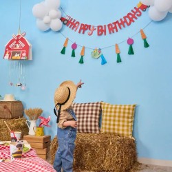 Feliz cumpleaños Garland - Granja Loca. n°1