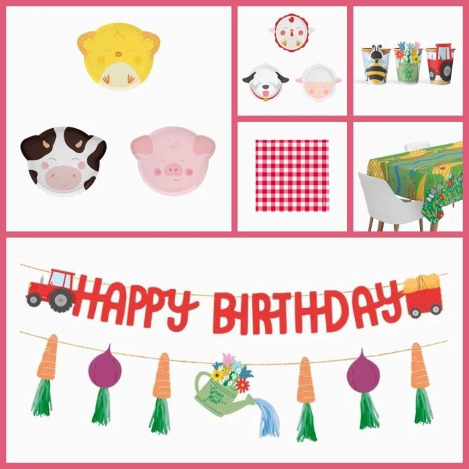 Caja grande para fiestas de Crazy Farm 