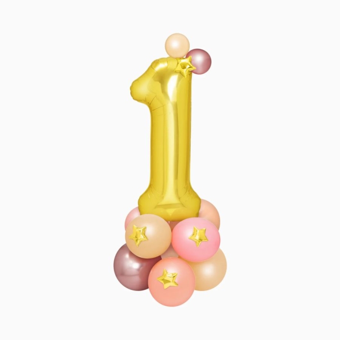 Ramo de globos dorados � N�mero 1 