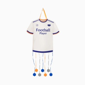Camiseta blanca de f�tbol con dise�o de pi�ata - 1er premio