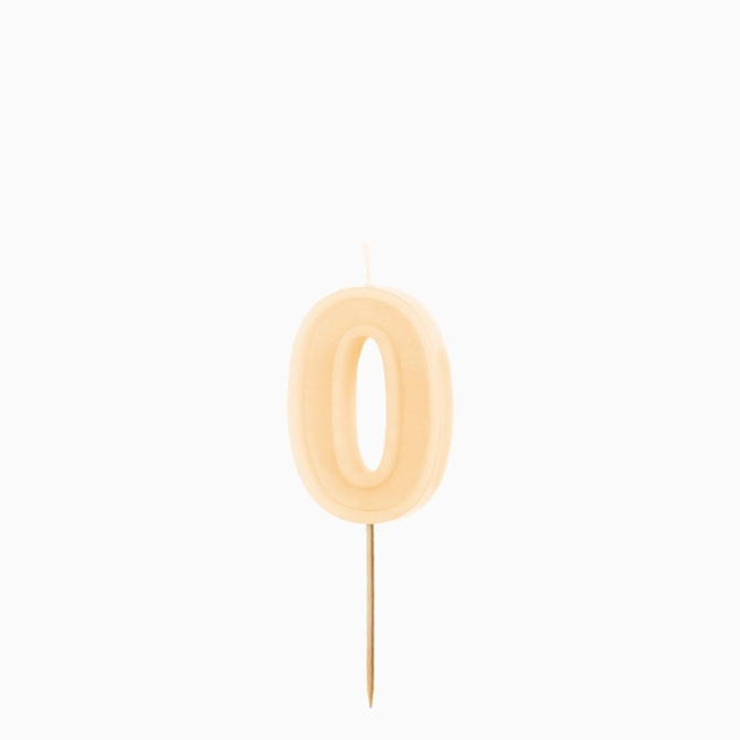 Vela n�mero 0 � Crema 