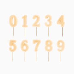 Vela n�mero 0 � Crema. n�1