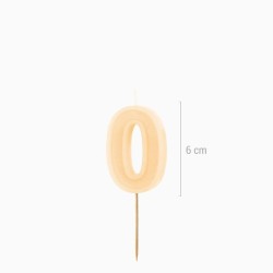 Vela n�mero 0 � Crema. n�2
