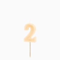 Vela n�mero 2 � Crema