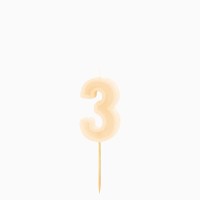 Vela n�mero 3 � Crema