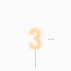 Vela n�mero 3 � Crema. n�1