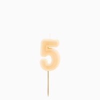 Vela n�mero 5 � Crema