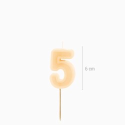 Vela n�mero 5 � Crema. n�1