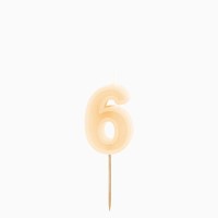 Vela n�mero 6 � Crema