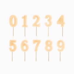 Vela n�mero 7 � Crema. n�2
