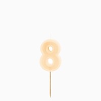 Vela n�mero 8 � Crema