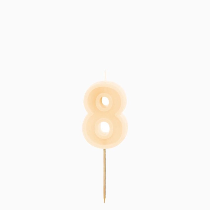 Vela número 8 – Crema