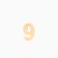 Vela n�mero 9 � Crema