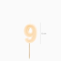 Vela n�mero 9 � Crema. n�1