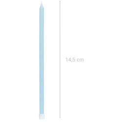 12 velas azules extralargas de 14, 5 cm. n�2