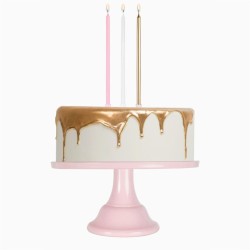 12 velas rosas extralargas de 14, 5 cm. n�4